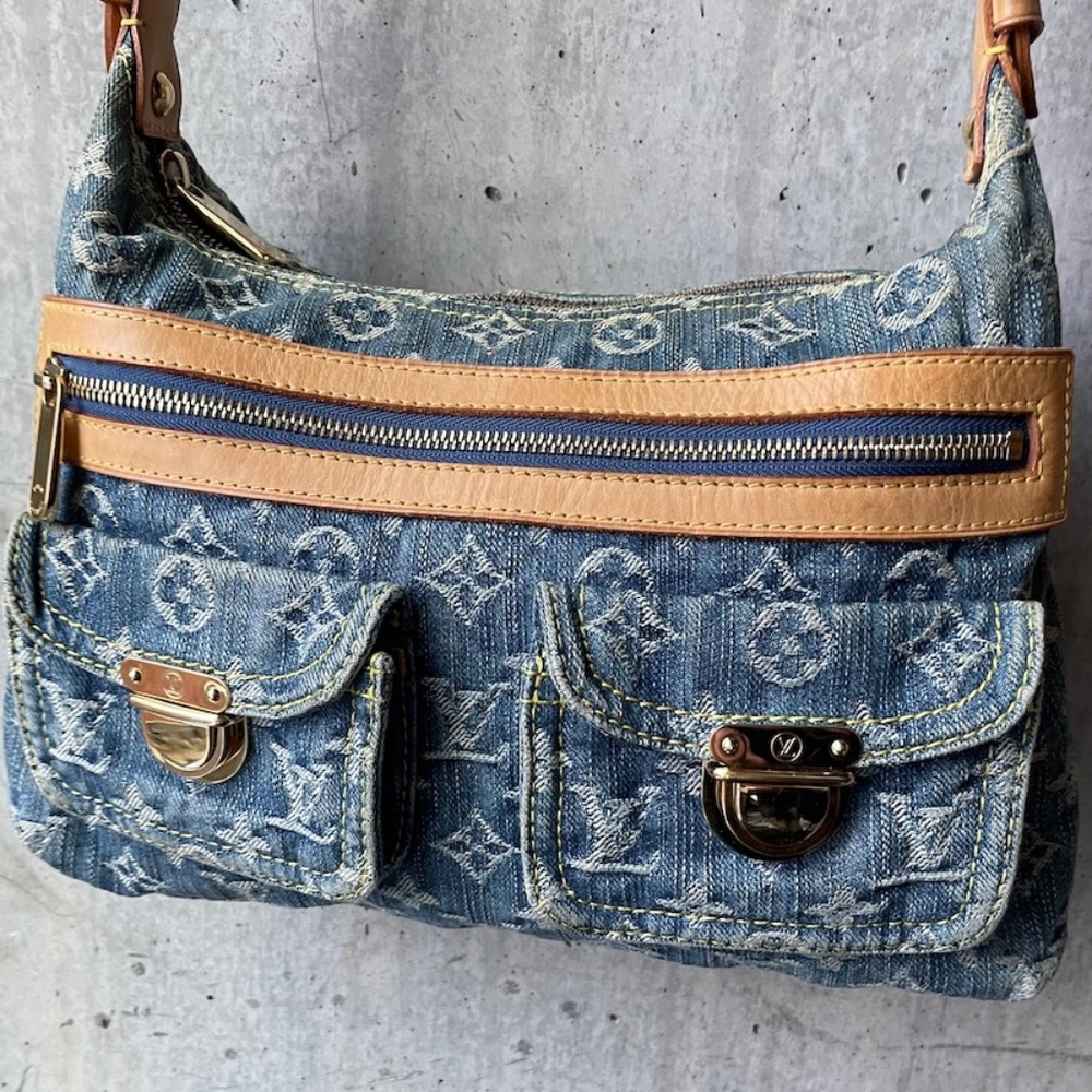 Louis Vuitton Denim Baggy PM Shoulder Bag.
